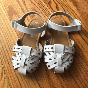 Cat & Jack White Huracha Sandals (NWOT)